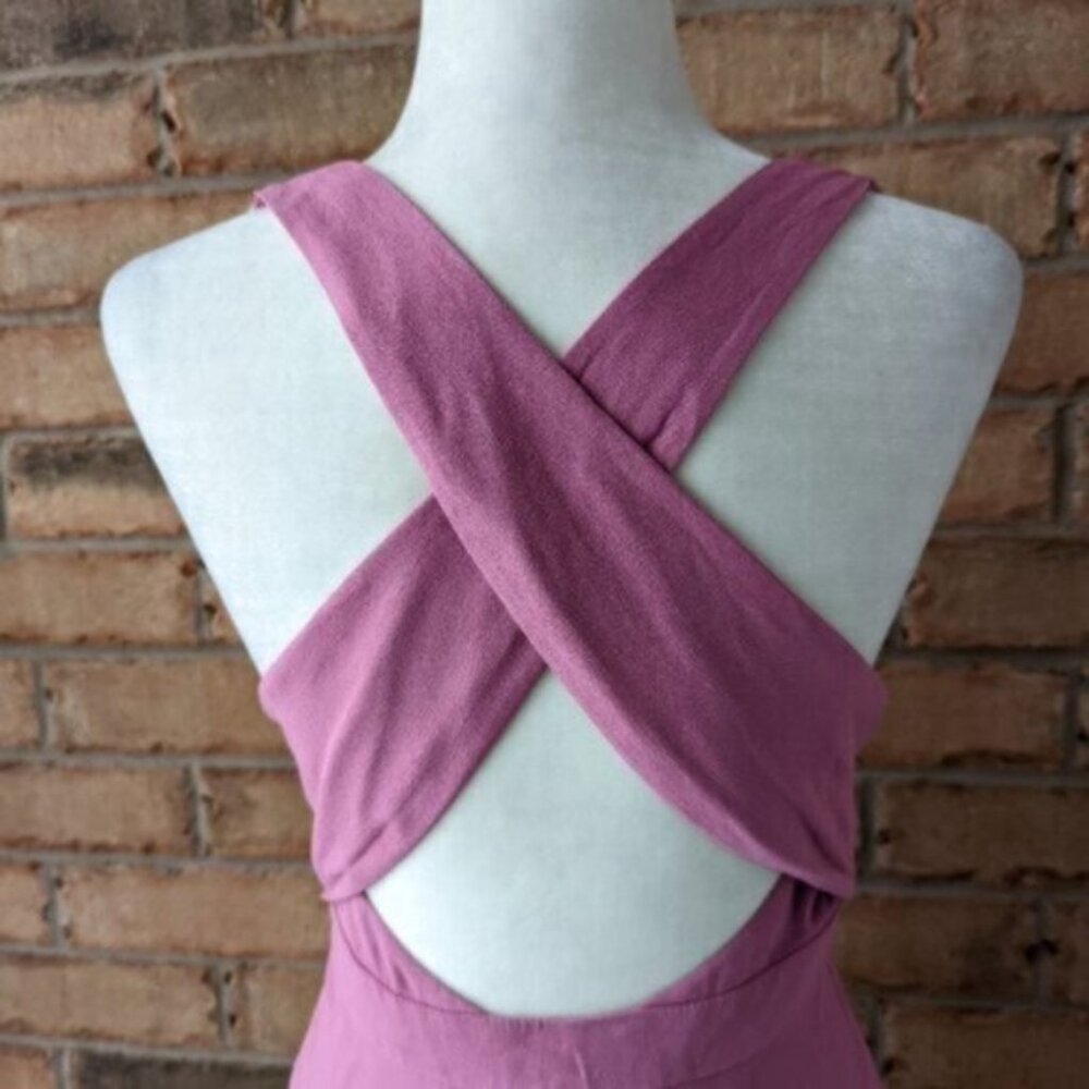 Marciano criss cross back pink mini dress - Picture 3 of 7